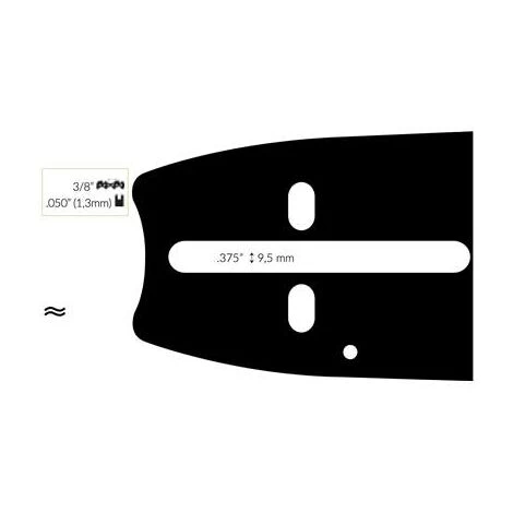 ADAPTABLE Guide Chaine Tronçonneuse Tanaka 45cm 3/8 .050 (1,3mm).