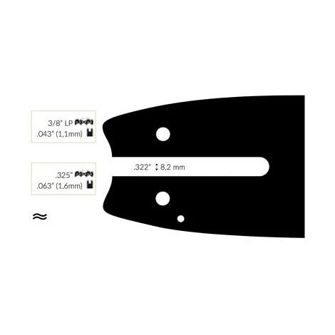 ADAPTABLE Guide Chaine Tronçonneuse Stihl 40cm .325 .063 (1,6mm).