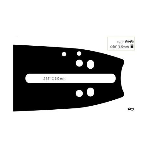 ADAPTABLE Guide Chaine Tronçonneuse Dolmar 50cm 3/8 .058 (1,5mm).