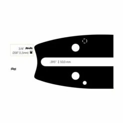 ADAPTABLE Guide Chaine Tronçonneuse Blitz 40cm 3/8 .058 (1,5mm).