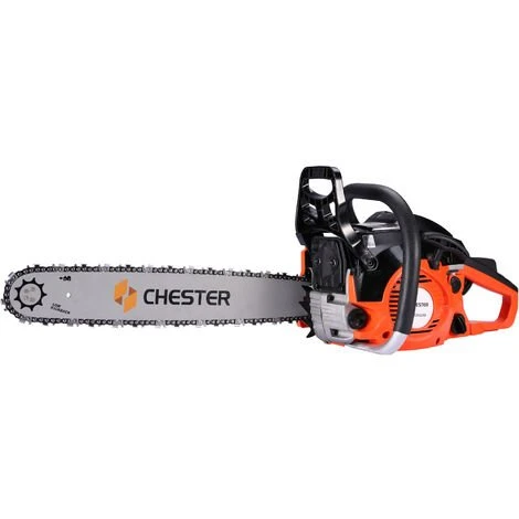 CHESTERGARDEN Tronçonneuse Thermique 63,3 Cm³ - Guide 50cm - 2 Chaînes - CHESTER – Image 2