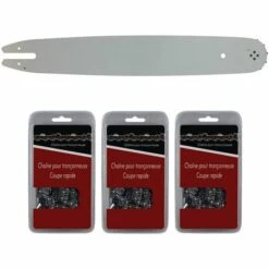 GT MARKET Guide 35 Cm (14 Pouces) + Lot De 3 Chaînes 50 Maillons - Compatible Tronçonneuses STIHL MS 170, 171 Et 180