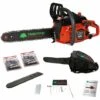 TIMBERPRO Tronçonneuse Thermique 38,2 Cm3, Guide 40 Cm, 2 Chaines + Housse De Transport