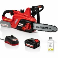 GRIZZLYTOOLS Tronçonneuse Sans Fil Grizzly Tools AKS 2040 Lion Avec Batterie 20 V - 4,0 Ah / Chargeur, Longueur De Coupe 25 Cm