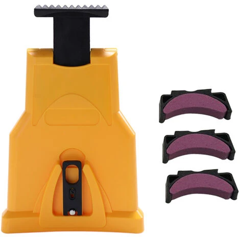 ASUPERMALL Chainsaw Sharpener Chaine Portable Scie Sharpener Travail Rapide Affutage Grinder Pierre Yellow Tools
