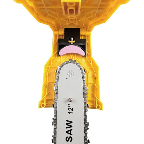 ASUPERMALL Chainsaw Sharpener Chaine Portable Scie Sharpener Travail Rapide Affutage Grinder Pierre Yellow Tools – Image 4