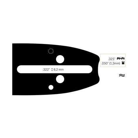 ADAPTABLE Guide Chaine Tronçonneuse Solo 45cm .325 .050 (1,3mm).