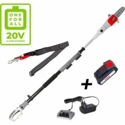 IKRA Elagueuse Tronçonneuse Sur Perche Téléscopique à Batterie 20 Volts ICPS2020