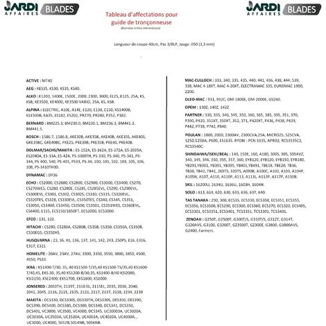 JARDIAFFAIRES Combo Oregon Guide 40cm 160SDEA041 + 2 Chaines 91P056E – Image 2