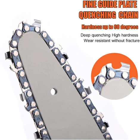 HAPPYSHOPPING Mini Tronçonneuse De 4 Pouces, Petite Scie Abois, Scie Forestiere De Jardin, Norme Europeenne Noire, 4000 Mah Avec Deux Batteries Et Un Chargeur - 4000 Mah Avec Deux Batteries Et Un Chargeur – Image 3