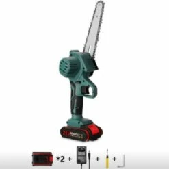 ASUPERMALL 21V Scie D'élagage électrique Portable Et Rechargeable Avec 2 Batteries, Petite Tron?onneuse Pour Fendre Le Bois, Branche De Verger De Jardin