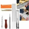 MALLOMNE 1 Jeu De Scie �� Cha?ne Pour Scie �� Cha?ne Kit D'aff?tage De Lime De Tron?onneuse