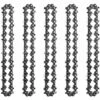 ASUPERMALL 133Mm Mini Portable 65# Mn Tronconneuse Chaine 28E-Chaine Lien 14T Scie Electrique Accessoire De Remplacement Pour La Coupe Du Bois, 5Pcs
