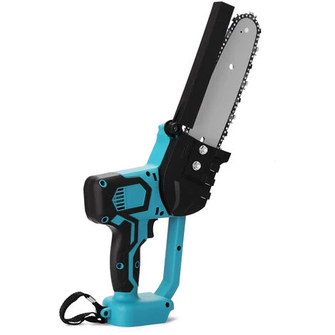 HAPPYSHOPPING 21V Mini Scie A Chaine Electrique Sans Fil Scie A Main Domestique Pour L'exploitation Forestiere Et La Coupe D'arbres Scie Electrique Au Lithium Portable Deux Electricite Un Chargeur Norme Europeenne 220V – Image 5