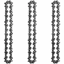 HAPPYSHOPPING Mini Chaine De Remplacement De Chaine En Acier Au Manganese De 4 Pouces Pour Scie A Chaine Electrique Accessoires De Scie A Chaine Electrique, Paquet De 3 - Paquet De 3