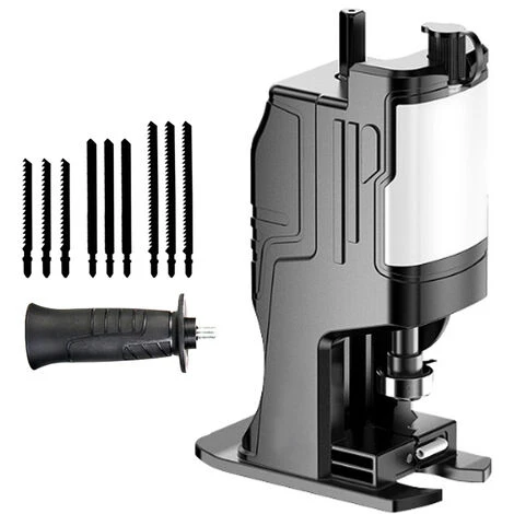 HAPPYSHOPPING Adaptateur Perceuse Electrique A Scie Alternative, Petite Scie Electrique Domestique, Adaptateur + 9 Lames De Scie - Adaptateur + 9 Lames De Scie