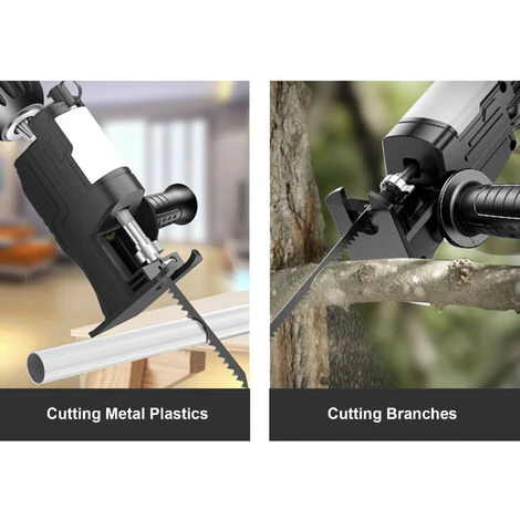 HAPPYSHOPPING Adaptateur Perceuse Electrique A Scie Alternative, Petite Scie Electrique Domestique, Adaptateur + 9 Lames De Scie - Adaptateur + 9 Lames De Scie – Image 2