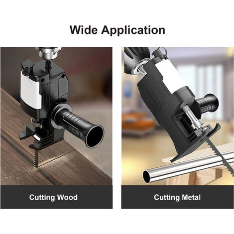 HAPPYSHOPPING Adaptateur Perceuse Electrique A Scie Alternative, Petite Scie Electrique Domestique, Adaptateur + 9 Lames De Scie - Adaptateur + 9 Lames De Scie – Image 3