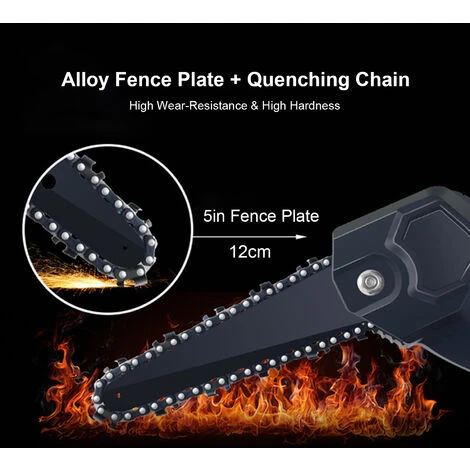 ASUPERMALL 6In Tronconneuse Electrique Sans Fil Rechargeable Mini-Bois De Bois Portable Sur La Scie A Bois D'Une Main Pour La Taille De L'Elagage De Jardinage – Image 4