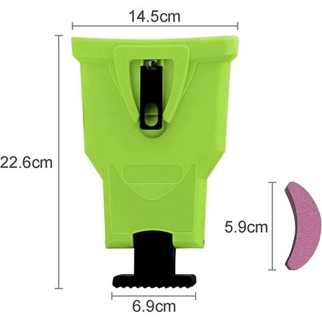 TANABATA Affuteuse De Chaine Pour Tronconneuse, Chaîne De Désherbeur, Avec 4 Pièces Pierre à Aiguiser Remplaçable (Vert) – Image 2