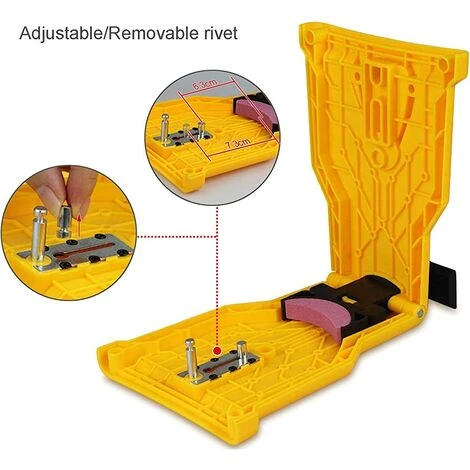 TANABATA Affuteuse De Chaine Pour Tronconneuse, Chaîne De Désherbeur, Avec 4 Pièces Pierre à Aiguiser Remplaçable (Vert) – Image 4
