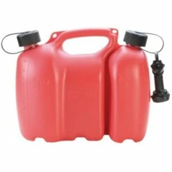 Hünersdorff Jerrycan PROFESSIONNEL 6 + 3 L HD-PE Rouge, Accessoires Approuvés Par L'ONU Noir