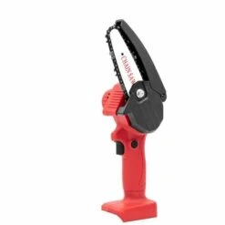 SUPERSELLER Tronçonneuse à Batterie Mini Scie à Chaîne électrique Sans Fil, Scie à Chaîne à Batterie Au Lithium, Scie électrique, Scie à Bois, Petite Scie à Bois, Scie à Bois De Jardin, Rouge