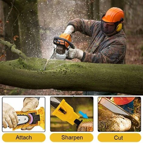 Affûteur De Tronçonneuse, Ensemble D'affûteur De Tronçonneuse Avec 3 Pierres à Aiguiser, Outils De Travail Du Bois Rapides Pour Bûcherons, Tondeuses à Gazon, Tronçonneuses,Starlight â Image 5