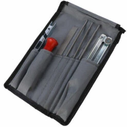 Kit De Fichier D'affûteuse De Tronçonneuse 8 Pièces Limes Rondes Outil De Jauge De Profondeur Macaron