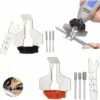 Fei Yu Scie Chaînes Outil Affûtage Kit D'affûtage Tronçonneuse Rotatif Kit Accessoire Chaîne Scie Tronçonneuse Affûtage Fixation Outil Scie Aiguiseur Guide Perceuse à Outils Pour Chaînes De Scie(2 Ensembles)