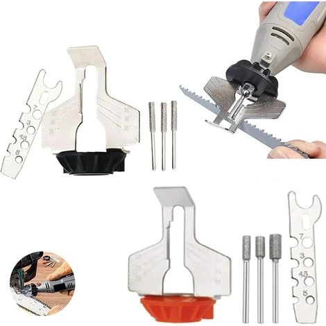 Fei Yu Scie Chaînes Outil Affûtage Kit D'affûtage Tronçonneuse Rotatif Kit Accessoire Chaîne Scie Tronçonneuse Affûtage Fixation Outil Scie Aiguiseur Guide Perceuse à Outils Pour Chaînes De Scie(2 Ensembles)