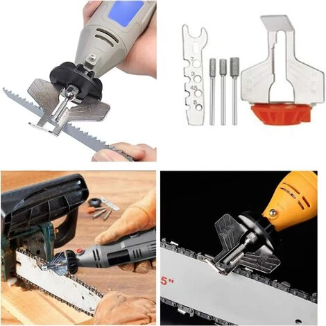 Fei Yu Scie Chaînes Outil Affûtage Kit D'affûtage Tronçonneuse Rotatif Kit Accessoire Chaîne Scie Tronçonneuse Affûtage Fixation Outil Scie Aiguiseur Guide Perceuse à Outils Pour Chaînes De Scie(2 Ensembles) – Image 4