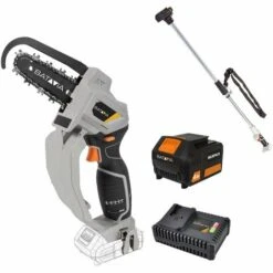 BATAVIA Batterie Scie à Une Main NEXXSAW 18V MAXXPACK | Incl. Poteau D'extension, Batterie 4.0Ah Et Chargeur Rapide