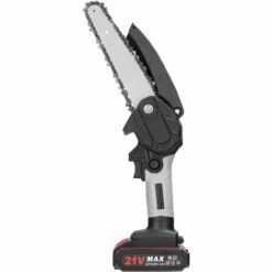 ASUPERMALL 21V 6Inch Scies D'élagage électriques, Petite Tronçonneuse Pour Fendre Le Bois, Moteur à Balai, 1 Batterie - 1 Batterie