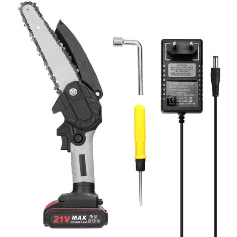 ASUPERMALL 21V 6Inch Scies D'élagage électriques, Petite Tronçonneuse Pour Fendre Le Bois, Moteur à Balai, 1 Batterie - 1 Batterie – Image 2