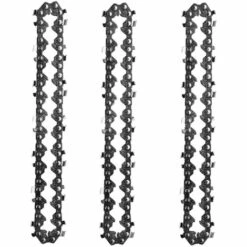 SUPERMARKET 3 PiÈces 4 Pouces Mini Tronçonneuse ÉLectrique Sans Fil Chaîne De Scie À Chaîne Pour La Coupe Du Bois Branches D'arbres ÉLagage Cour Jardinage，Superma