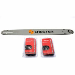 CHESTERGARDEN Guide 18'' (45 Cm) + 2 Chaînes 72 Maillons Pour Tronçonneuse - CHESTER