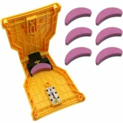 GUAZHUNIFR Affûtage De Tronçonneuse Guazhuni Pierre à Aiguiser Rapide Aiguiseur Chaîne Outil De Travail Du Bois Affûteur De Chaîne De Scie Auto-Affûtant Affûteur De Tronçonneuse Avec Kit 6 Pierres à Aiguiser