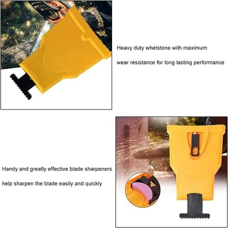 Aiguiseur De Dents Pour Tronçonneuse,Aiguiseur Automatique(1Pcs), Pierre à Aiguiser Remplaçable(3 Pcs), Ajustement Barre De Guidage,Starlight – Image 5