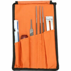 7 Pièces Affuteuse De Tronçonneuse,chaîne Affûtage Avec 4.0 4.8 5.5 Lime Ronde,guide,lime Plate,limes à Aiguilles,poignée,calibre Et Rangement，Starlight