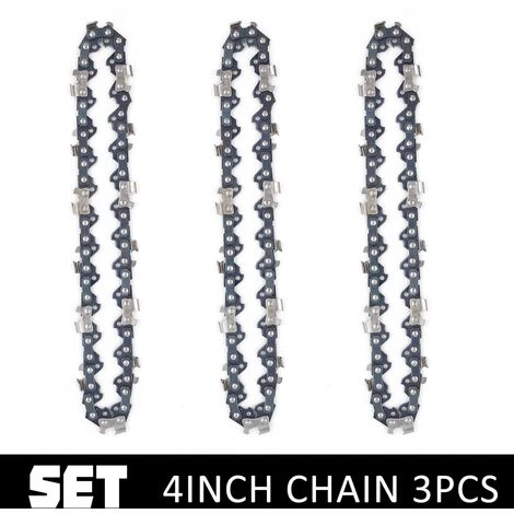 DONTODENT Chaînes Et Guides Tranchants De Avec Pour Scie à Chaîne Accessoires De Tronçonneuse De Haute Qualité Et Durables -Chaîne De 4 Pouces * 3
