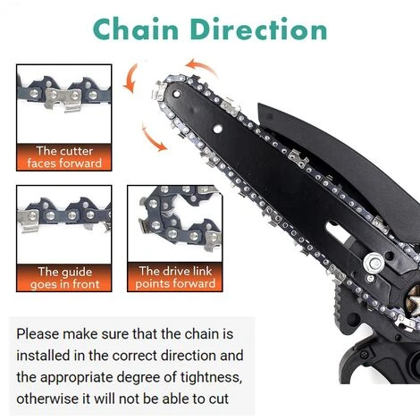 DONTODENT Chaînes Et Guides Tranchants De Avec Pour Scie à Chaîne Accessoires De Tronçonneuse De Haute Qualité Et Durables -Chaîne De 4 Pouces * 3 – Image 2