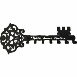 LIFCAUSAL Cintre En Métal Avec 7 Crochets Crochet Mural En Forme De Clé Crochet De Stockage De Perçage Sans Clous Crochets De Serviette De Cuisine Antirouille Porte D'entrée Décoration De La Maison