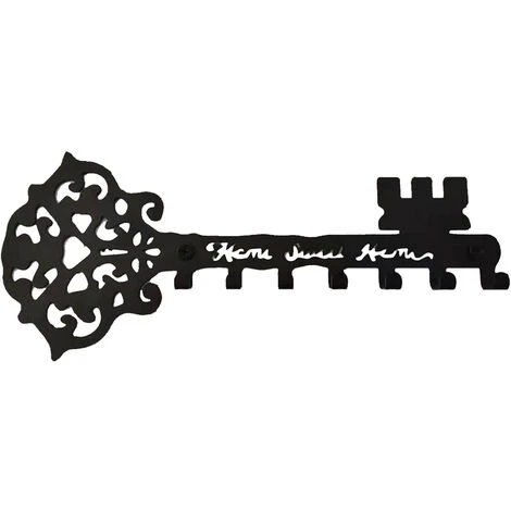 LIFCAUSAL Cintre En Métal Avec 7 Crochets Crochet Mural En Forme De Clé Crochet De Stockage De Perçage Sans Clous Crochets De Serviette De Cuisine Antirouille Porte D'entrée Décoration De La Maison