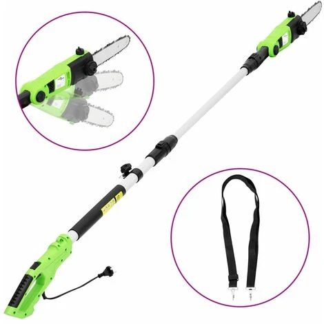 VidaXL Tronçonneuse électrique à Perche Télescopique 25 Cm 710 W