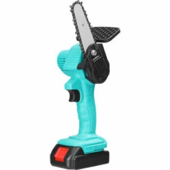 HAPPYSHOPPING 21V Scie D'élagage électrique Portable Petite Scie électrique Rechargeable De 4" Scie Lithium-ion Pour Le Travail Du Bois Euro 220V, Une Charge Vert - Une Charge Vert
