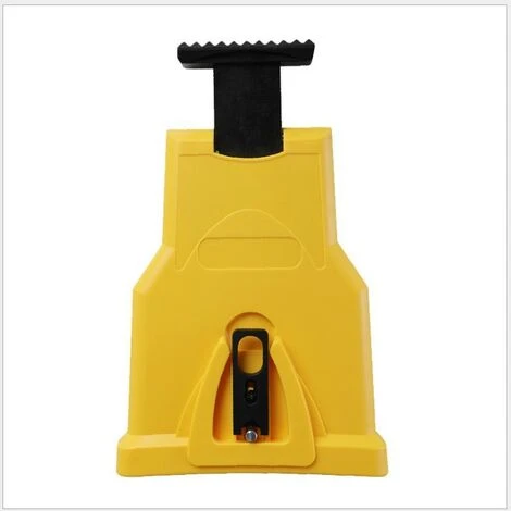 DECKON Aiguiseur De Dents Pour Tronçonneuse,Aiguiseur Automatique(1Pcs), Pierre à Aiguiser Remplaçable(3 Pcs), Ajustement Barre De Guidage Avec 2 Trous De Guidage (Jaune) – Image 2