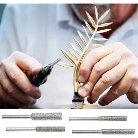 SUPERMARKET Lot De 3 Aiguiseurs De Tronçonneuse Diamantée Pour Aiguiser Les Lames De Tronçonneuse - 4/4,8/5,5 Mm - Argentés,Superma – Image 5