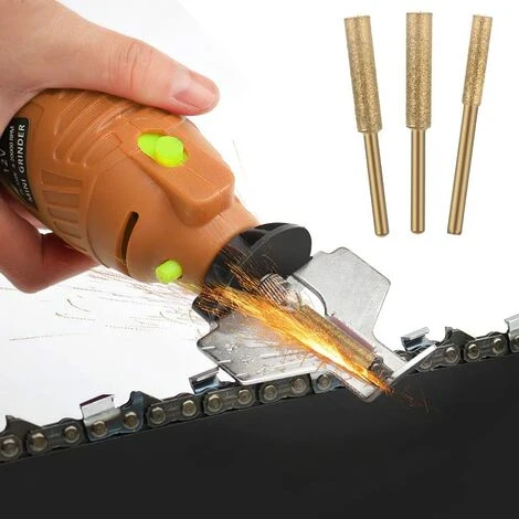 SUPERMARKET 18 Pièces Diamant Tronçonneuse Aiguiseur Burr Pierre Outil D'affûtage-4mm, 4.8mm 5.5mm Meules D'Affutage Et AiguisageChaine Tronçonneuse--pour La Céramique, Le Verre De Jade, Le Carbure Cémenté,Superma – Image 5