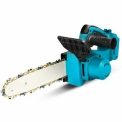 Tronçonneuse à Batterie | Scie à Chaîne Tronçonneuse électrique Sans Fil - 10 Pouces - Bleu - Moteur Sans Balai - Pour Le Jardinage Et Le Travail Du Bois Coupeur De Bois - Pour Makita 18V - ONEVAN - Non Batterie